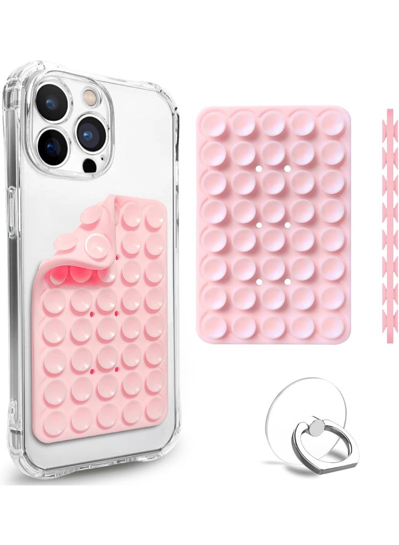 Dual-Sided Suction Cup Phone Holder - Light Pink - Image 2